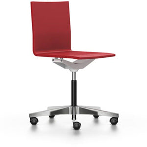 .04 Chair By Vitra task chair Vitra without armrests Bright Red Hard Caster (Wheels) For Carpet - No Brakes