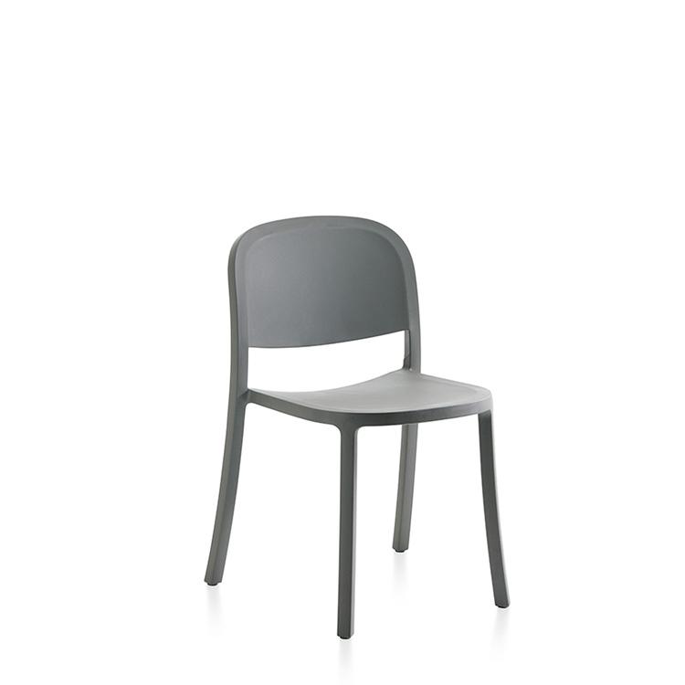 Emeco 1 Inch Reclaimed Stacking Chair Chairs Emeco Light Grey