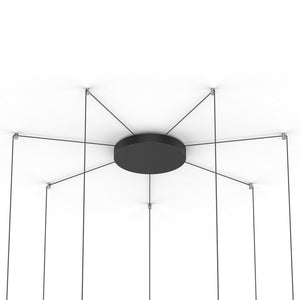 Bola Disc Multi-Light Canopy ceiling lights Pablo 12" (7-12 Lamps) - Black 
