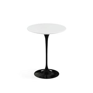 Saarinen Side Table - 16" Round side/end table Knoll Black White Laminate 