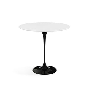 Saarinen Side Table - 22” Oval side/end table Knoll Black White Laminate 