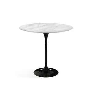 Saarinen Side Table - 22” Oval side/end table Knoll Black Carrara marble, Satin finish 