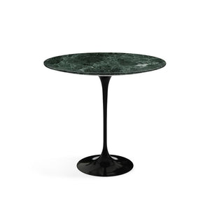 Saarinen Side Table - 22” Oval side/end table Knoll Black Verde Alpi marble, Satin finish 