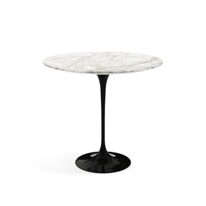 Saarinen Side Table - 22” Oval side/end table Knoll Black Calacatta, Natural 