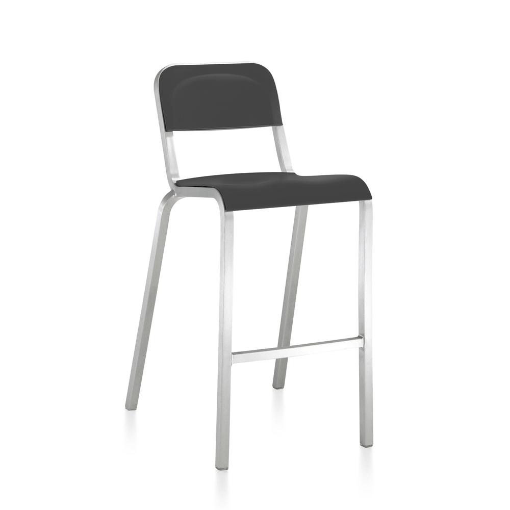 1951 Barstool By Emeco bar seating Emeco Recycled PET - Lava Black