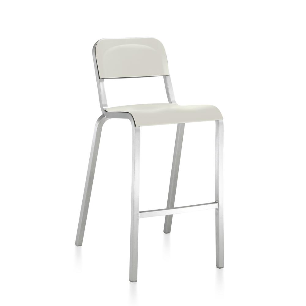 1951 Barstool By Emeco bar seating Emeco Recycled PET - Stockholm White