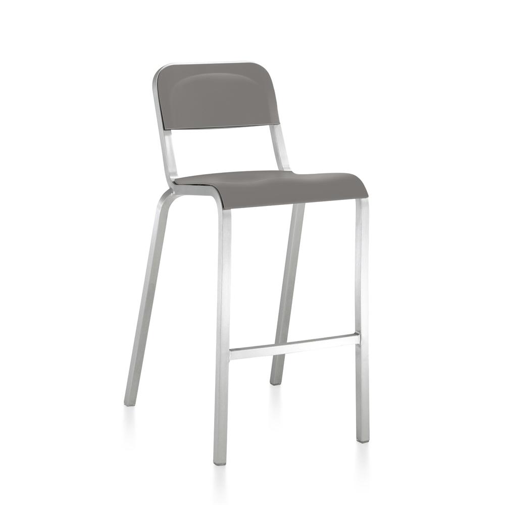 1951 Barstool By Emeco bar seating Emeco Recycled PET - Flint Gray