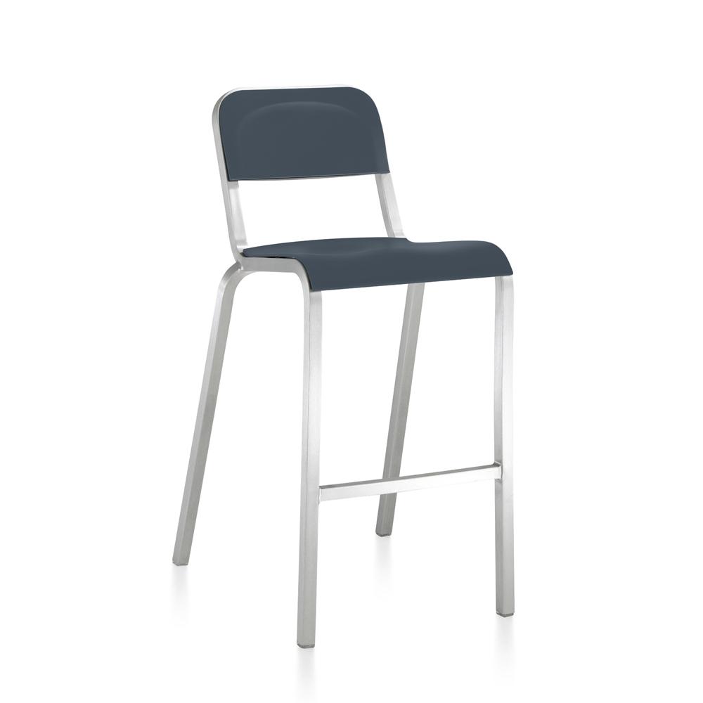 1951 Barstool By Emeco bar seating Emeco Recycled PET - Atlantic Dark Blue