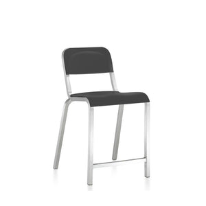1951 Counter Stool By Emeco bar seating Emeco Recycled PET - Lava Black 