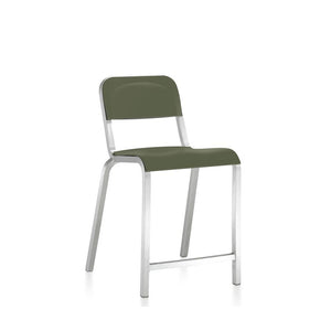 1951 Counter Stool By Emeco bar seating Emeco Recycled PET - Cypress Green 