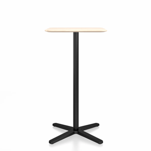 Emeco 2 Inch X Base Bar Table - Square bar seating Emeco 24" / 60cm Black Powder Coated Accoya (Outdoor Approved)