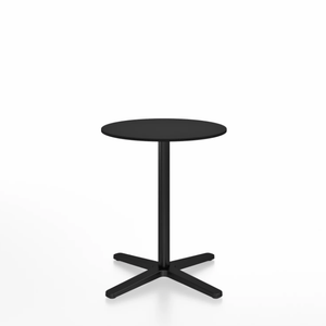Emeco 2 Inch X Base Cafe Table - Round Coffee Tables Emeco 24" / 60cm Black Powder Coated Black HPL