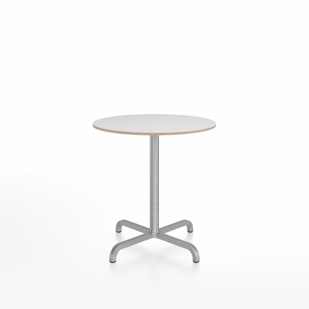 20-06 Round Cafe Table bar height tables Emeco 30” White Laminate Plywood