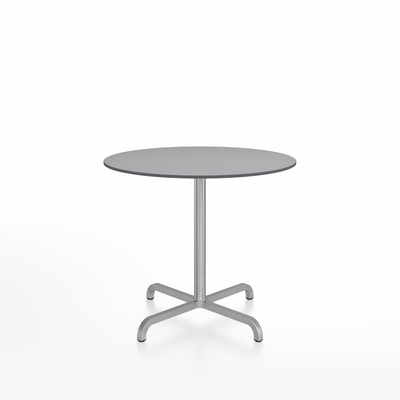 20-06 Round Cafe Table bar height tables Emeco 36” Gray HPL