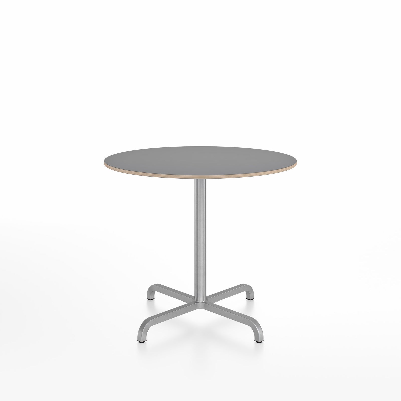 20-06 Round Cafe Table bar height tables Emeco 36” Gray Laminate Plywood