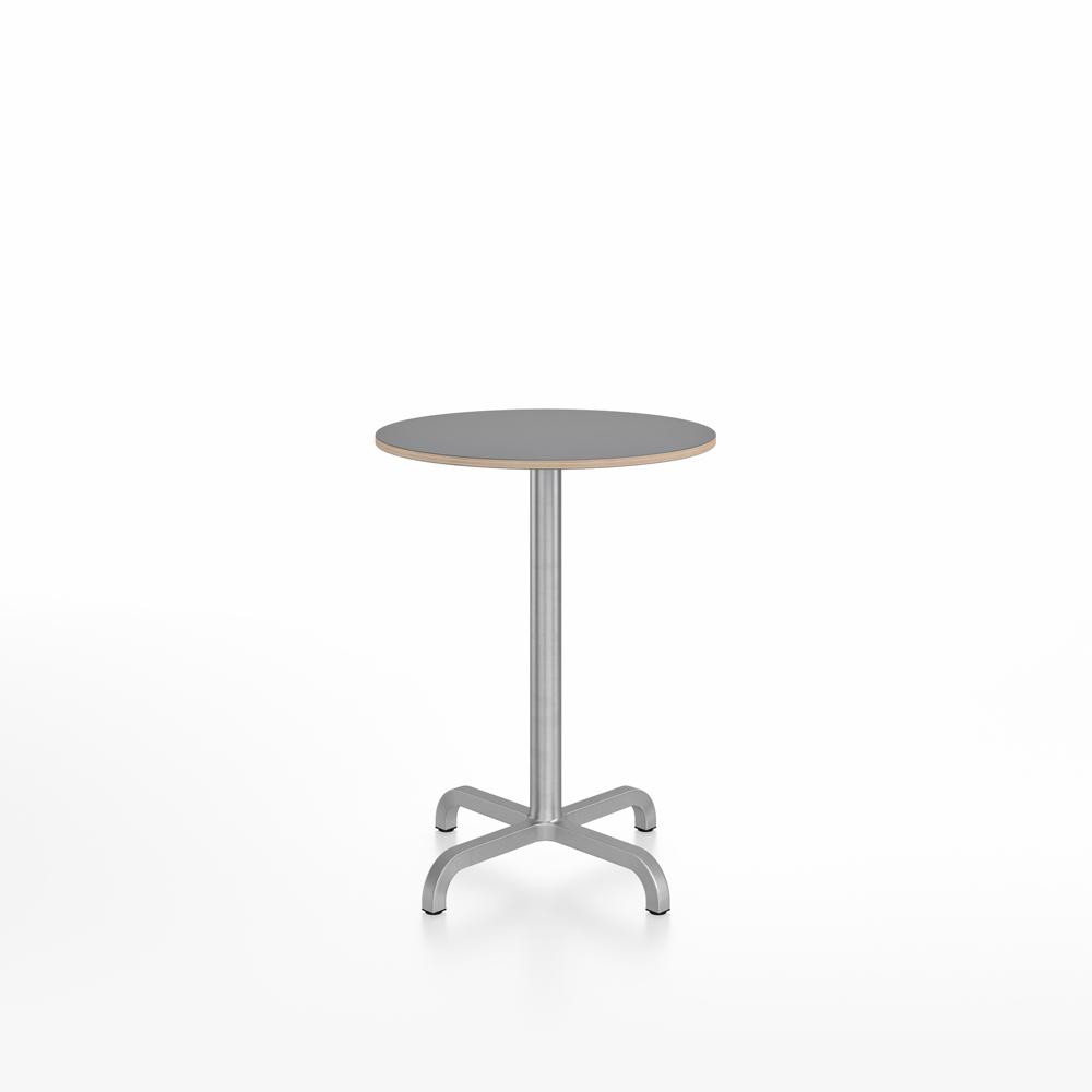 20-06 Round Cafe Table bar height tables Emeco 24” Gray Laminate Plywood