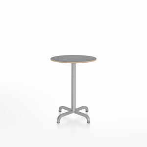 20-06 Round Cafe Table bar height tables Emeco 24” Gray Laminate Plywood 