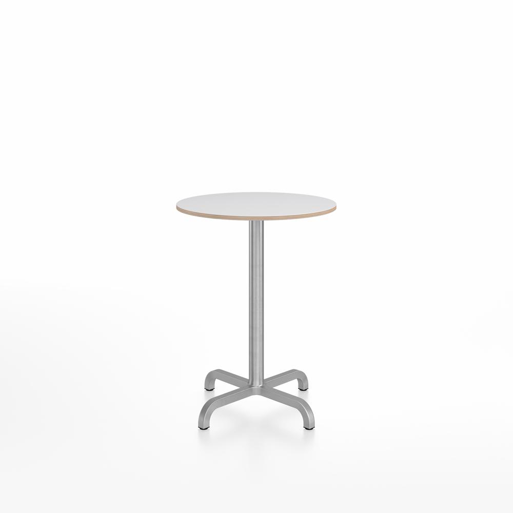 20-06 Round Cafe Table bar height tables Emeco 24” White Laminate Plywood