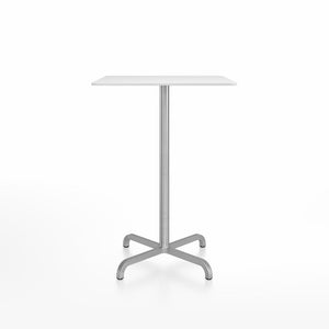 20-06 Square Bar-Height Table bar height tables Emeco 30” White HPL 
