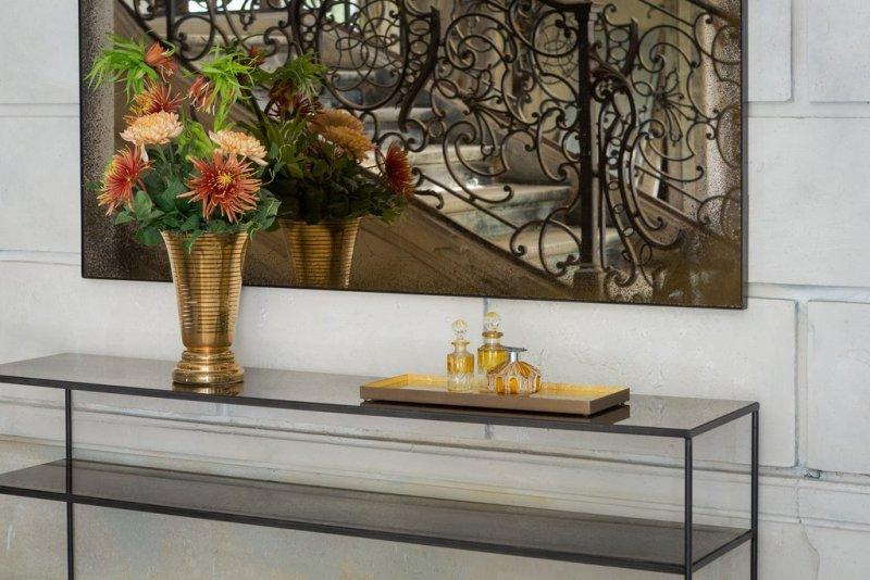 Bronze Wall Mirror Heavy Aged Metal Frame - Rectangular Mirrors Ethnicraft