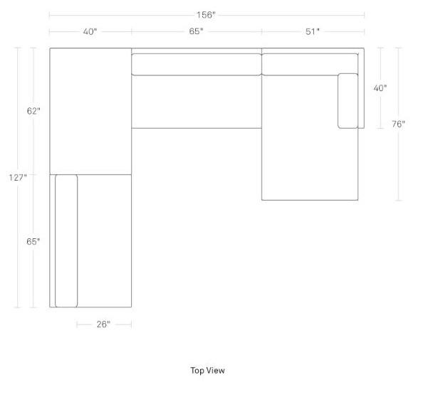 Sunday J Sectional Sofa With Chaise sofa BluDot