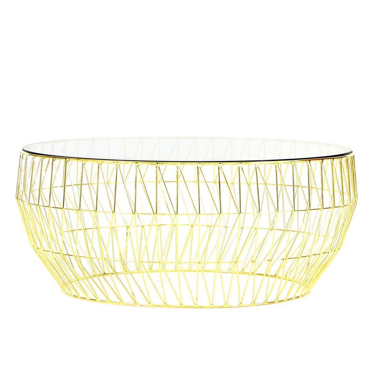 36” Coffee Table Coffee Tables Bend Goods Gold-Glass