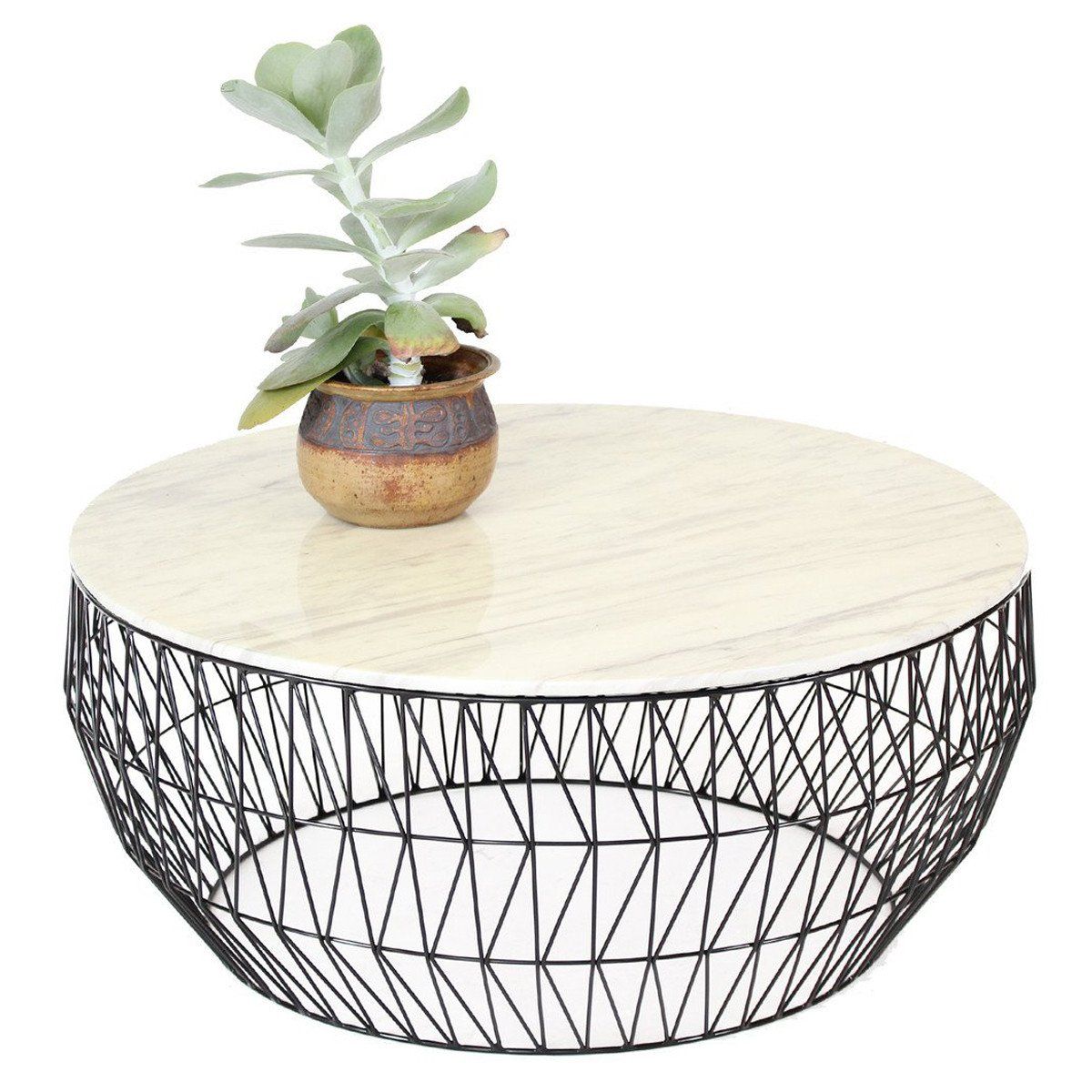 36” Coffee Table Coffee Tables Bend Goods Black-White Marble