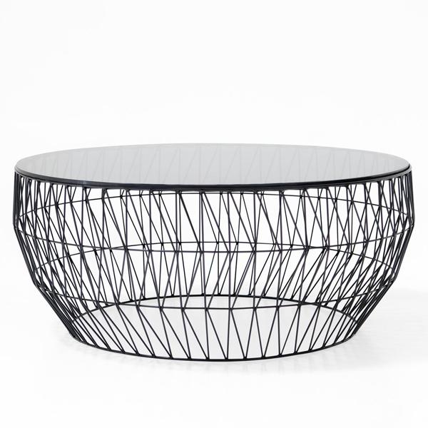 36” Coffee Table Coffee Tables Bend Goods Black Clear Glass Top +$160.00