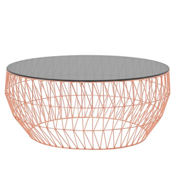 36” Coffee Table Coffee Tables Bend Goods Copper Smoke Glass Top +$160.00