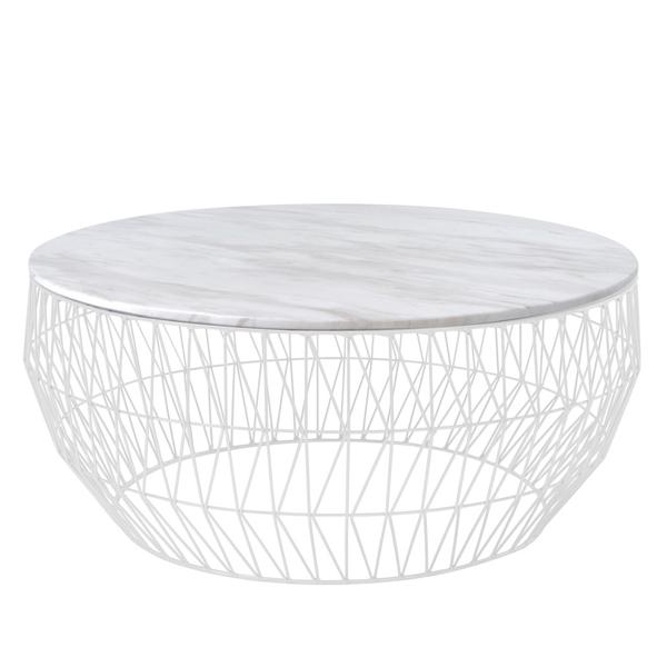 36” Coffee Table Coffee Tables Bend Goods White White Marble Top (Indoor Use Only) +$300.00