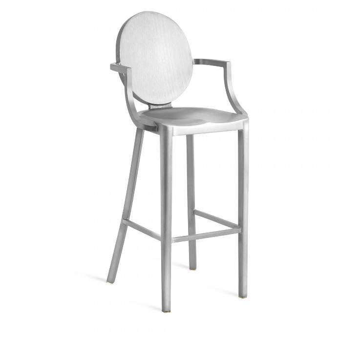 Kong Barstool With Arms By Emeco bar seating Emeco Hand-Brushed Both
