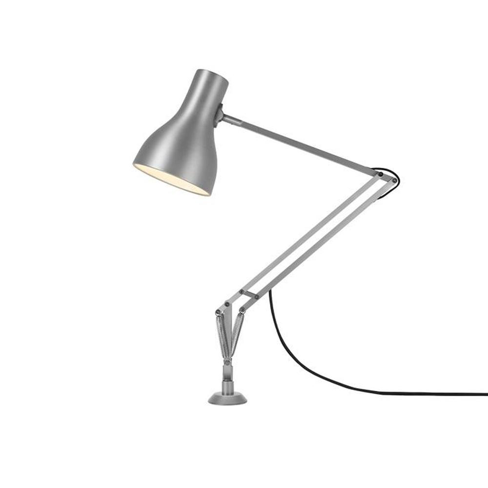 Type 75 Desk Lamp with Desk Insert Table Lamps Anglepoise Silver Luster