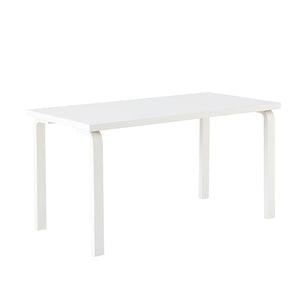 AALTO Table Rectangular 81B Tables Artek Top IKI White HPL | Legs and Edge Band White Lacquered + $185.00 