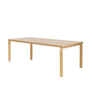 AALTO Table Rectangular 86A Tables Artek Top Birch Veneer | Legs and Edge Band Natural Lacquered 