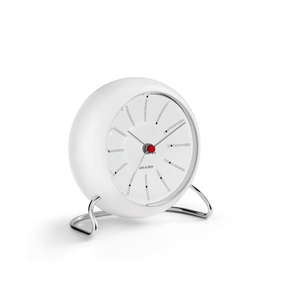Bankers Alarm Clock, White Decor Arne Jacobsen 