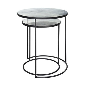 Aged Mirror Nesting Side Table Set side/end table Ethnicraft 