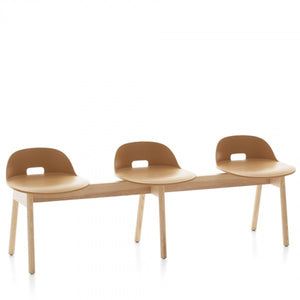 Alfi 3-Seat Low Back Bench Benches Emeco Sand Ash 