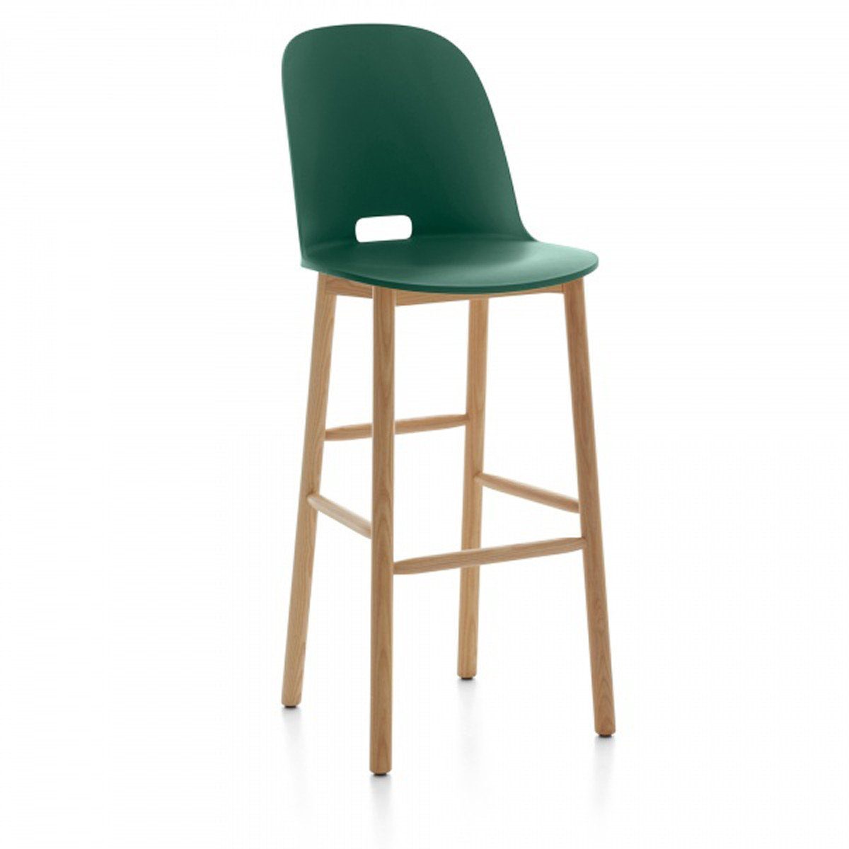 Alfi High-Back Barstool Stools Emeco Green Ash