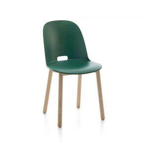 Alfi High-Back Chair Side/Dining Emeco Green Ash 