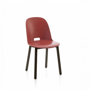 Alfi High-Back Chair Side/Dining Emeco Red Dark Ash 