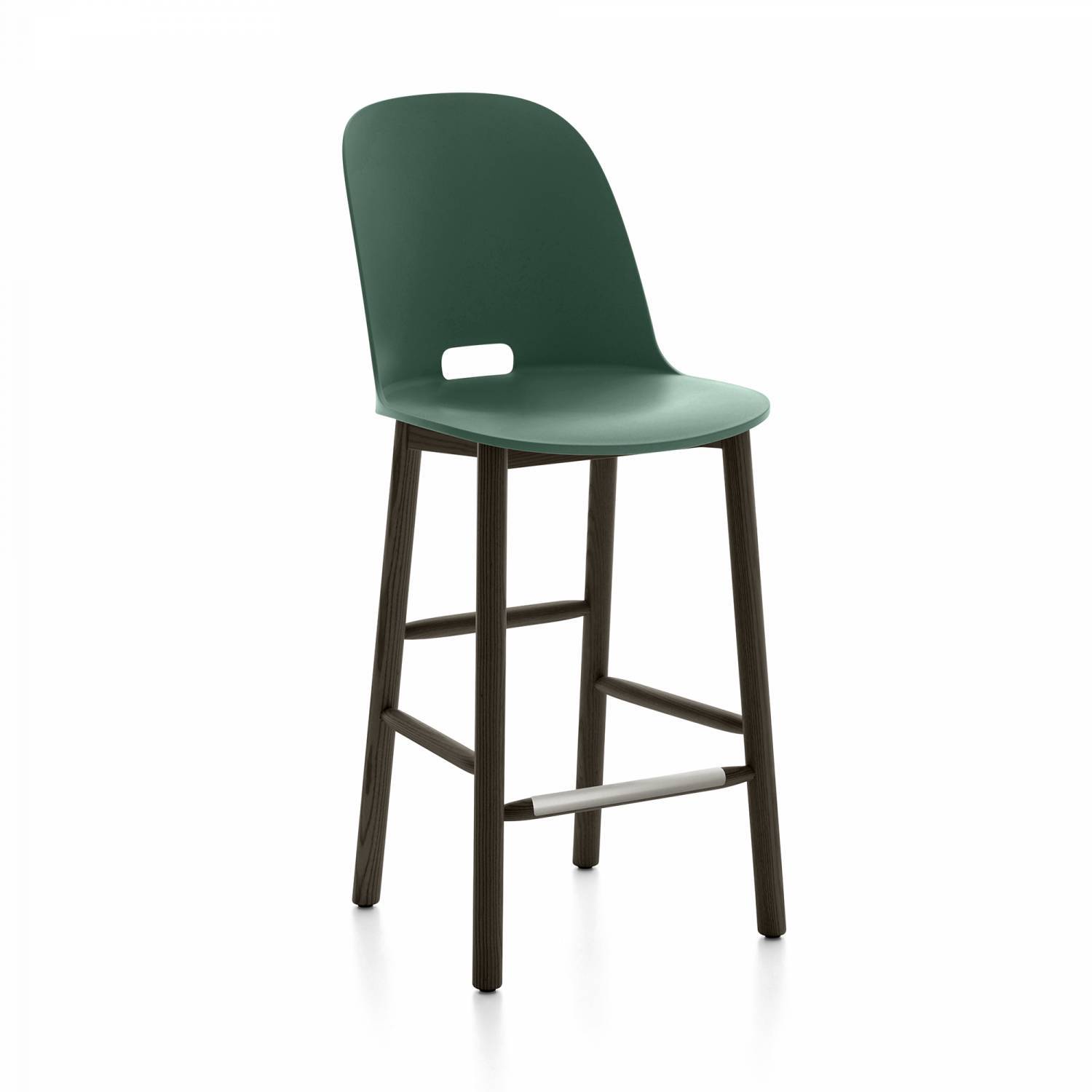 Alfi High-Back Counter Stool Stools Emeco Green Dark Ash