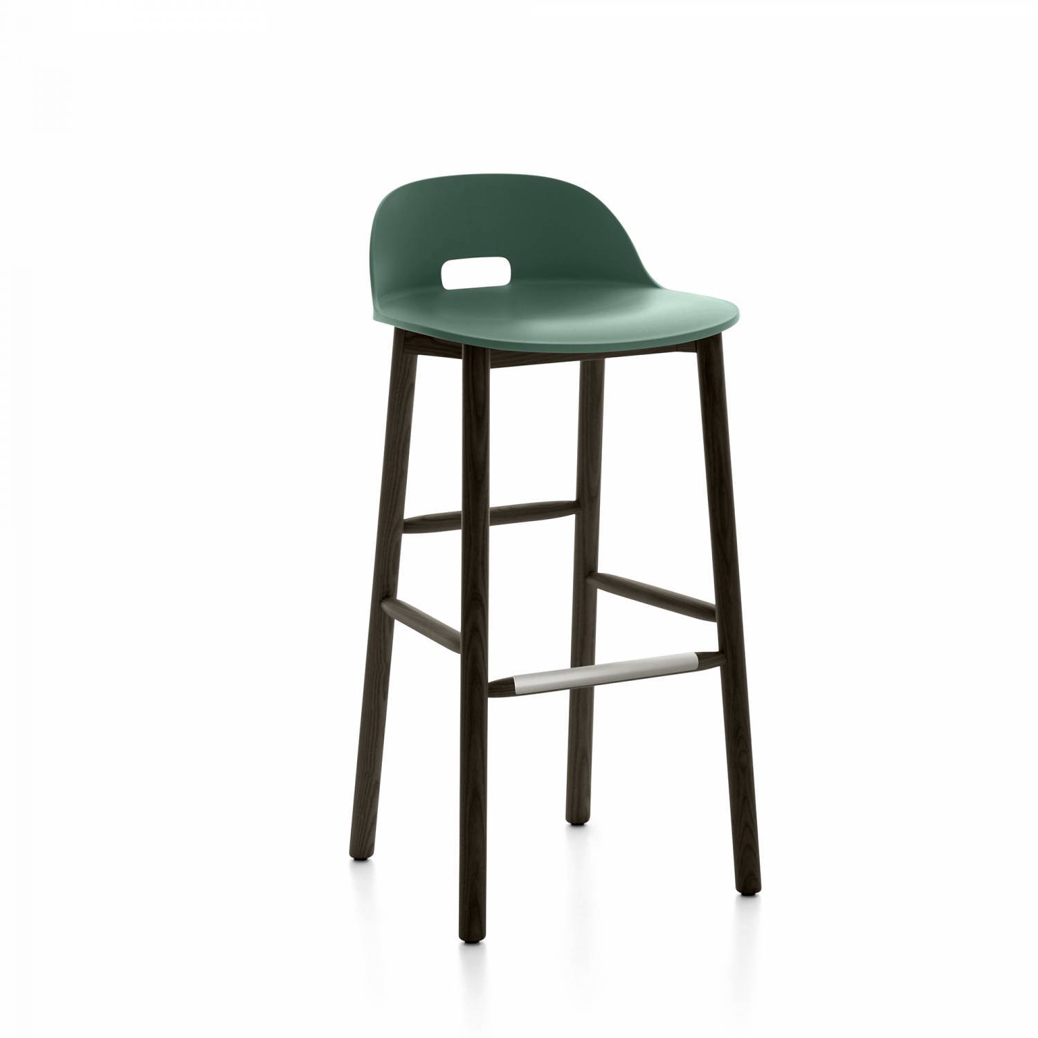Alfi Low-Back Barstool Stools Emeco Green Dark Ash