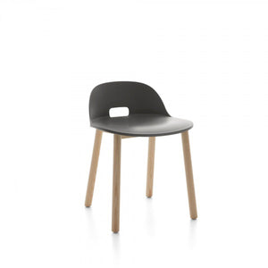 Alfi Low-Back Chair Side/Dining Emeco Dark Grey Ash 