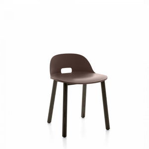 Alfi Low-Back Chair Side/Dining Emeco Dark Brown Dark Ash 