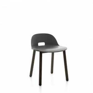 Alfi Low-Back Chair Side/Dining Emeco Dark Grey Dark Ash 