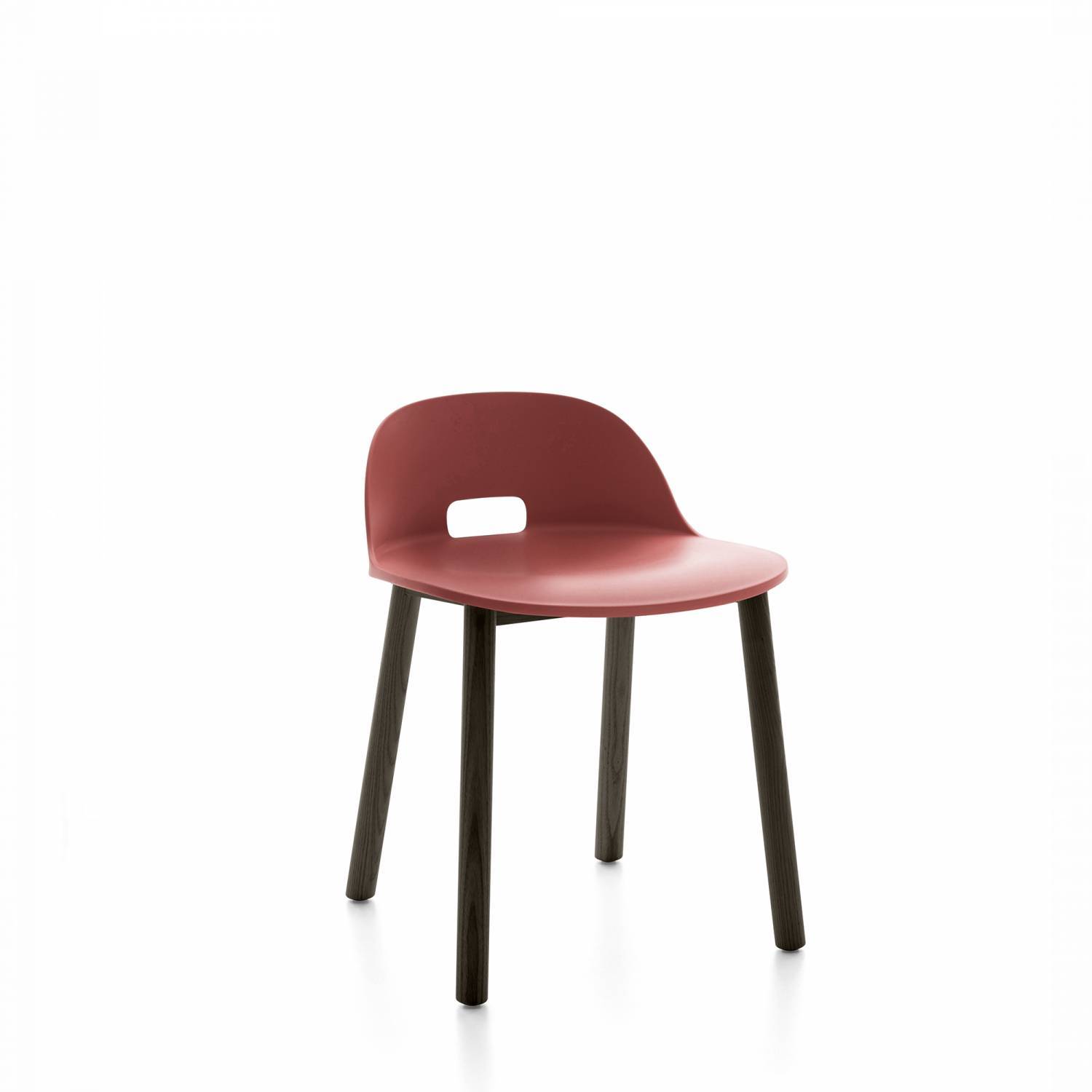 Alfi Low-Back Chair Side/Dining Emeco Red Dark Ash
