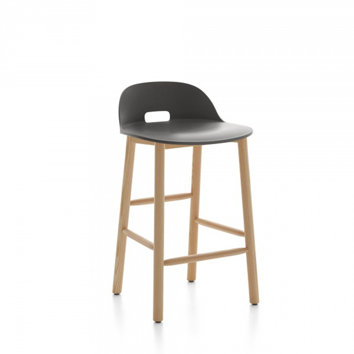 Alfi Low-Back Counter Stool Stools Emeco Dark Grey Ash