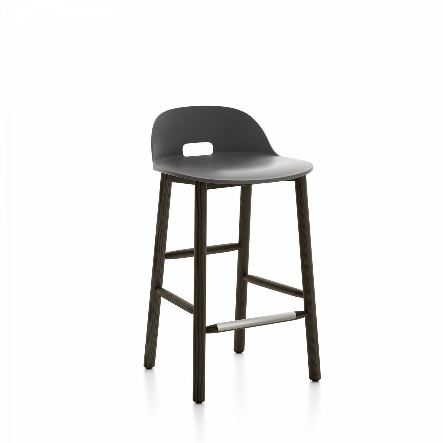 Alfi Low-Back Counter Stool Stools Emeco Dark Grey Dark Ash