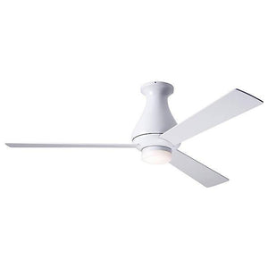 Altus Flush Ceiling Fan Ceiling Fans Modern Fan Co Gloss White 42" White Fan & Light – 3 Wire With 17W LED