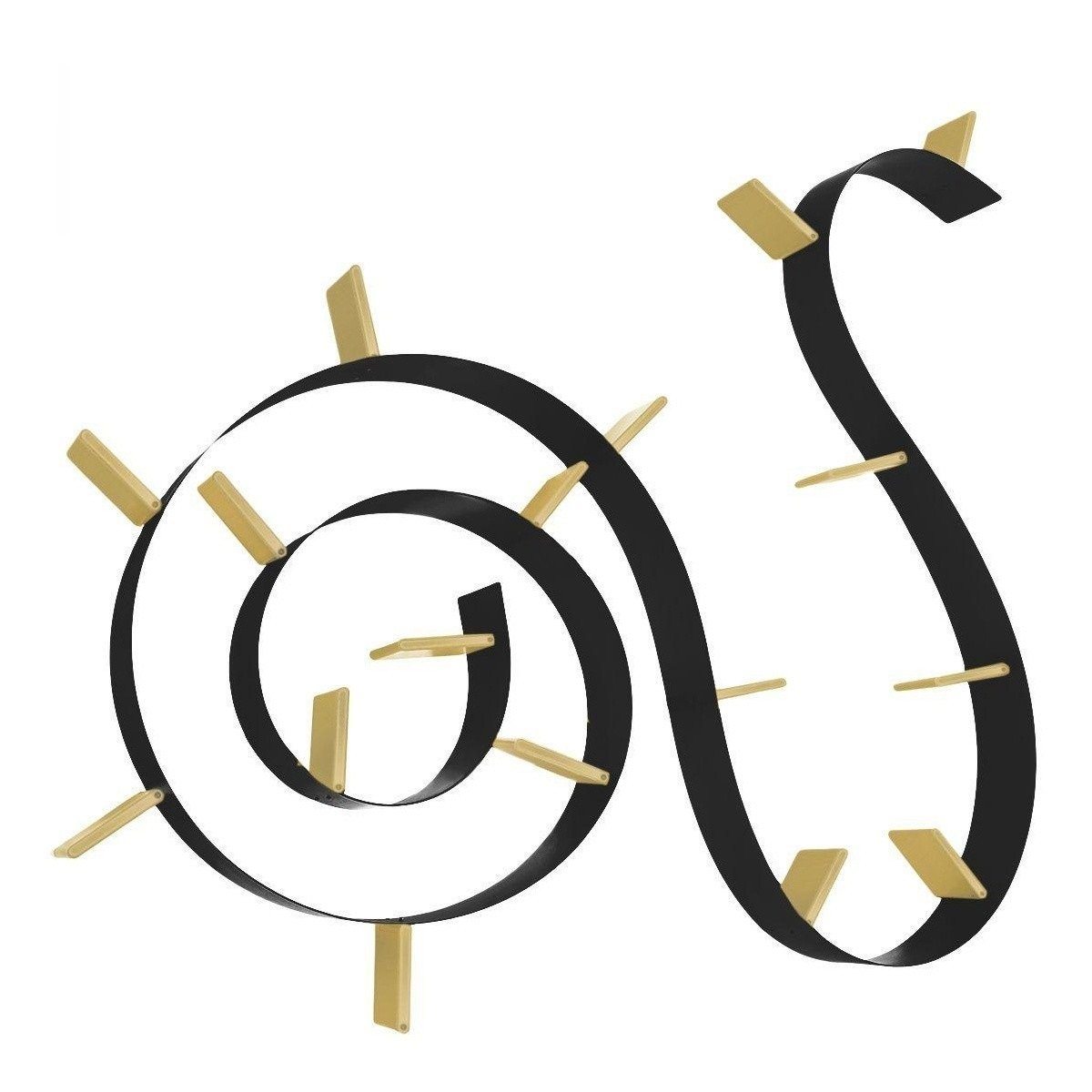 Bookworm storage Kartell Long Matte Black/Gold